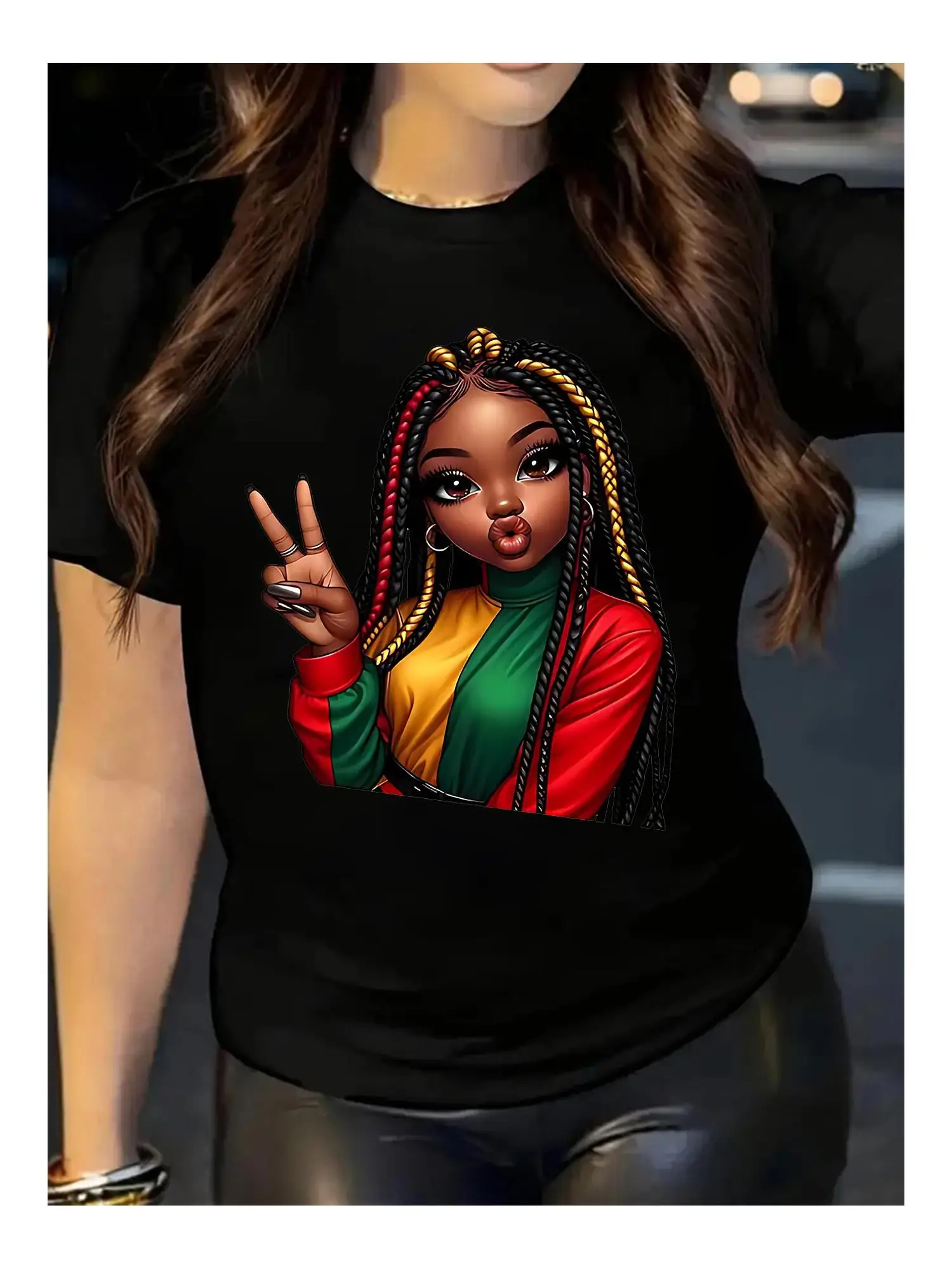 

Vibrant T-ShirtVibrant Casual Women's Short Sleeve T-Shirt Round Neck Relaxed Fit Spring Summer Fall Top