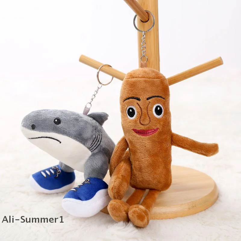 【E】Al Tralalelo Tralala Shark Plush Keychain Tungtungtung Doll Stuffed Soft Toys Bag Pendant Hanging Decoration Birthday Gift