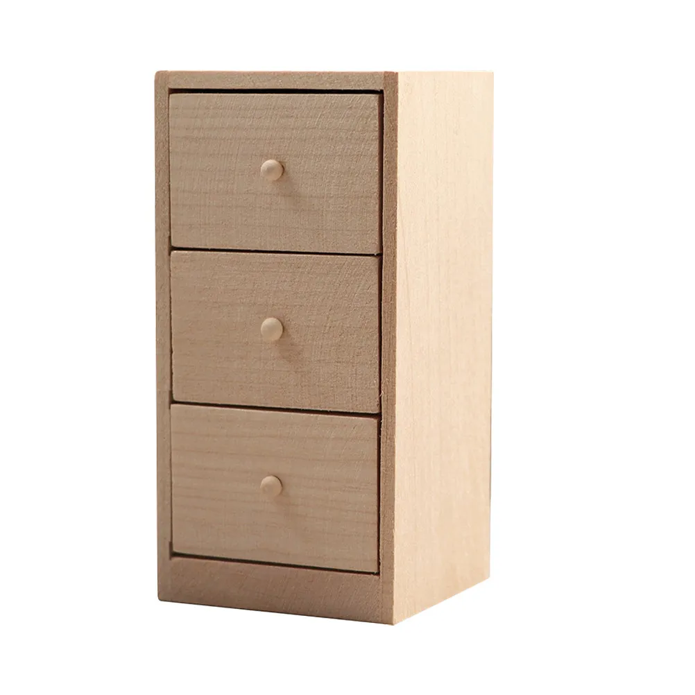 

Mini Wooden Furniture Dollhouse Collection Decorative Mini House Bedroom Accessories Creative Lifelike Design for Kids Home
