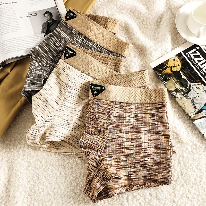 3-pack men's underwear men's boxer briefs youth pure cotton sports shorts breathable fashion boxer briefs