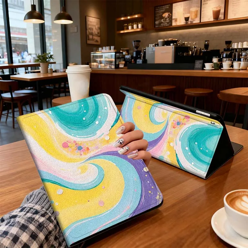 

Ripple Creative Art Pattern For Xiaomi Mi Redmi Poco Pad 2 4 5 7S 6S 6 7 8 Max Plus Ultra SE Pro K 2025 Tablet Case