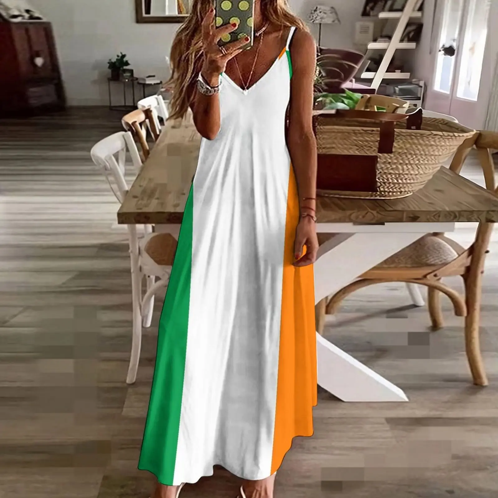 Irland Flagge-irische T-Shirt ärmelloses Kleid Damen kleider Luxus kleidung weibliche Langarm kleider