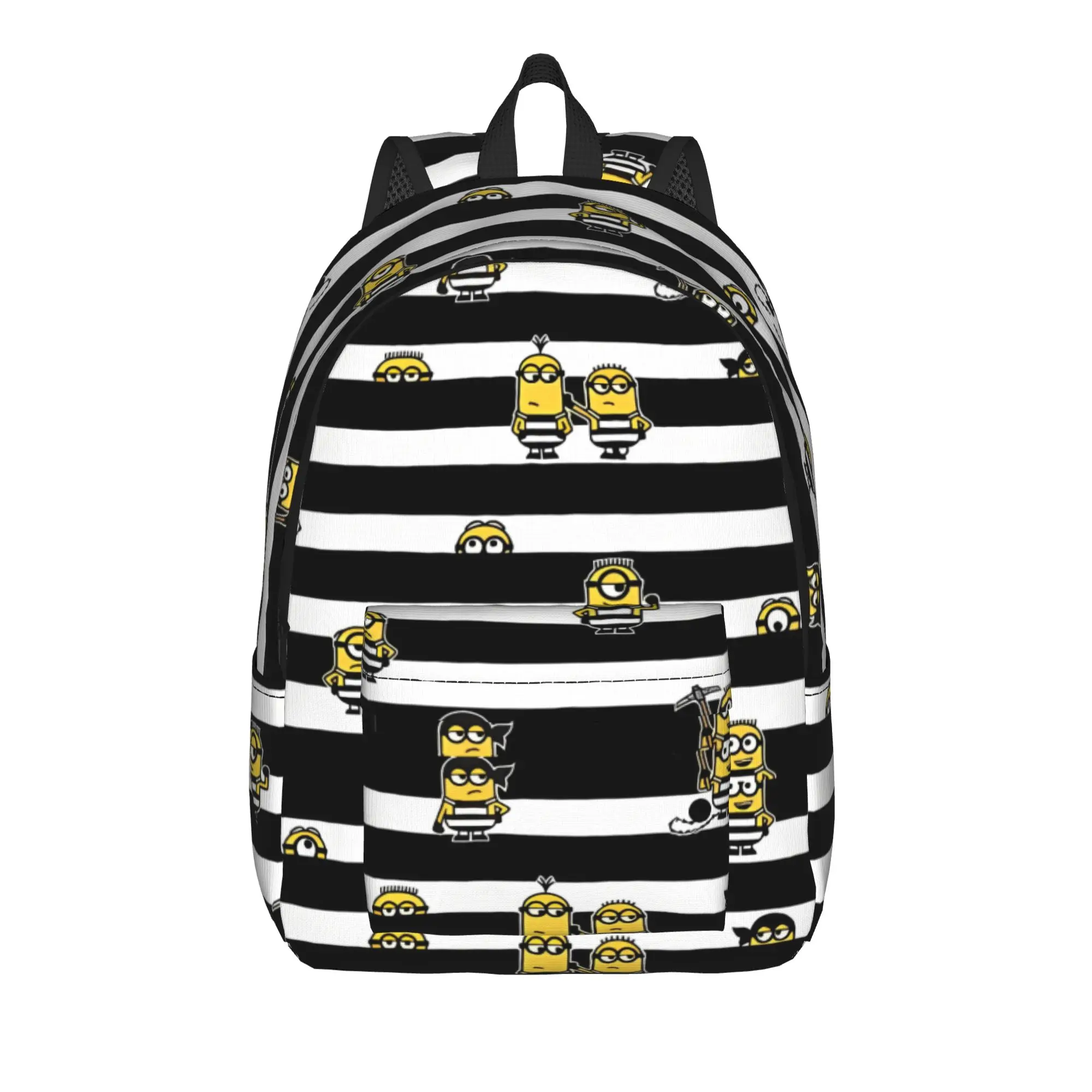 Cartoon M-Minions Backpack  Trekking Backpacks Youth Custom Breathable High School Bags Style Rucksack