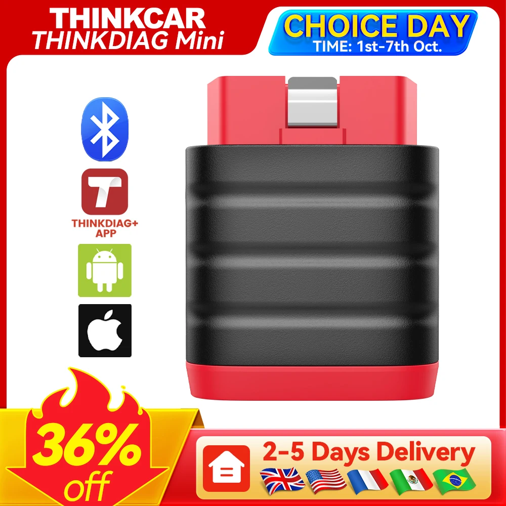 

THINKCAR THINKDIAG Mini obd OBD2 сканер всесистемная диагностика автоматический инструмент сканирования VIN пожизненное бесплатное обновление для 120 автомобилей