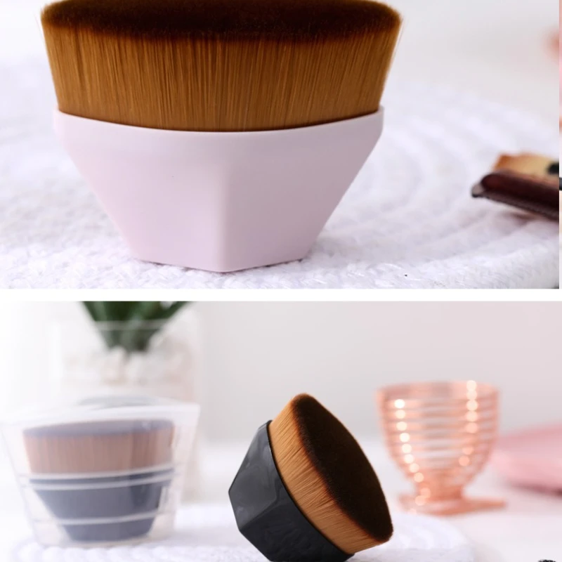Magic แปรงแต่งหน้าแป้ง Face Blush แปรงแบบพกพา Professional Foundation แปรงเครื่องสําอางขนาดใหญ่ฐานนุ่มเครื่องมือแต่งหน้าความงาม