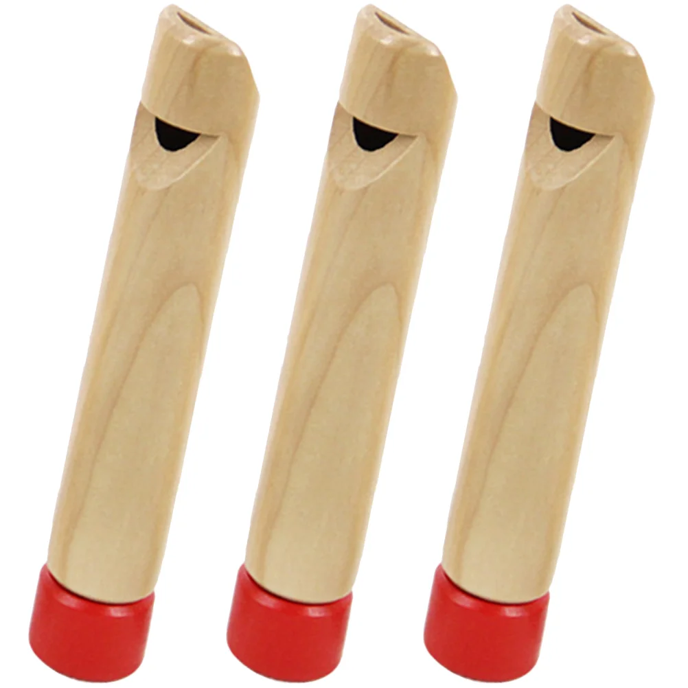 3 Pcs Christmas Whistle Child Childrens Toys Kids Musical Instruments Wood Small for