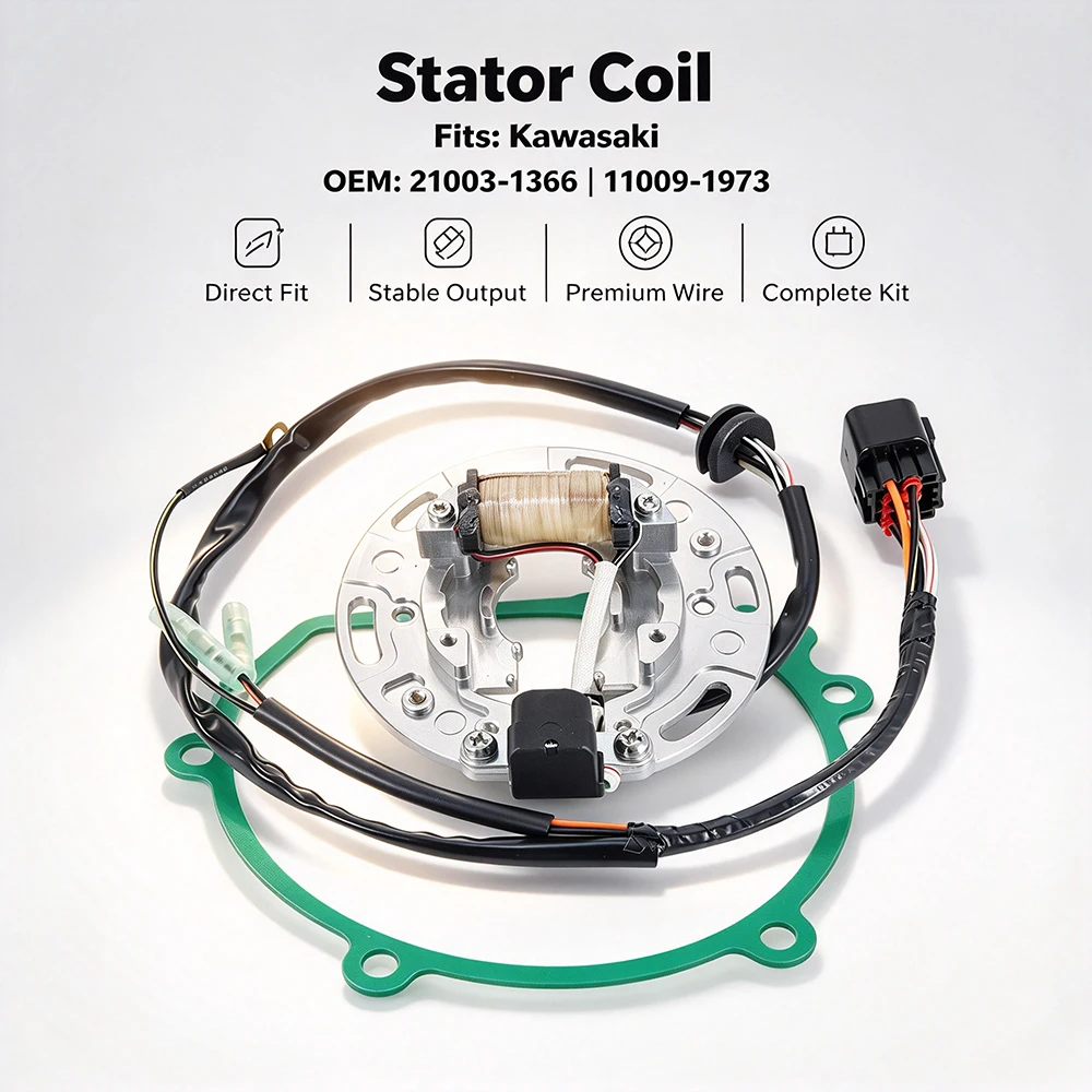 21003-1366 11009-1973 Stator Coil & Compatible Models For Kawasaki KX85 KX100  KX85-II Big Wheel 2001-2005