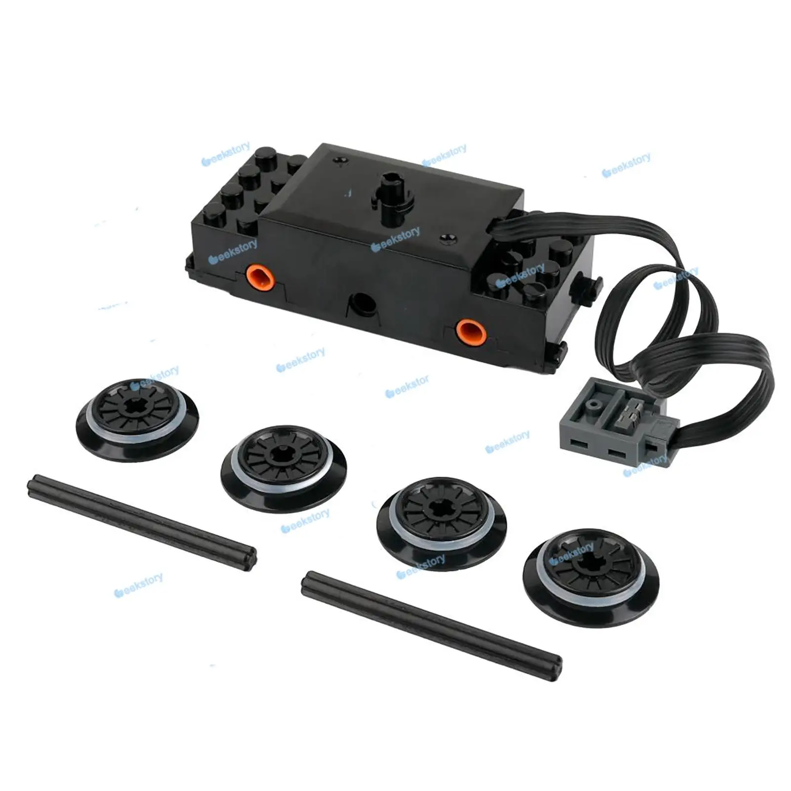 Motor de vía de tren, piezas de bloques de construcción tecnológicas, acelera 88002, ladrillos MOC, juguetes, funciones de potencia del Motor, accesorios modificados