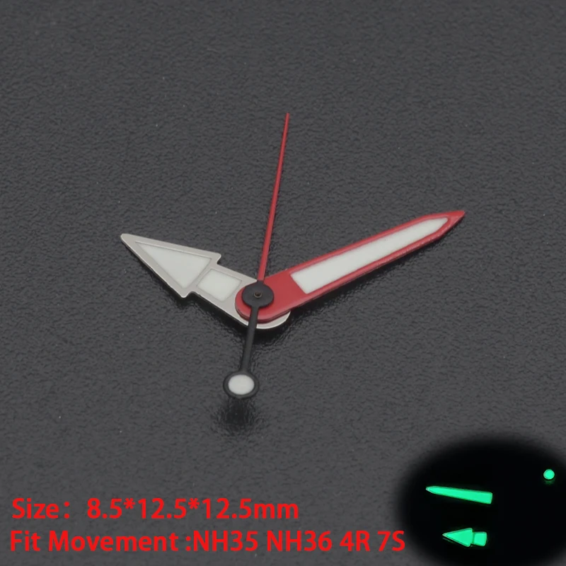 Green Luminous Pointer  For SKX007 SKX009 SPRD SPRE SKX Hands Men Mechanic Watch Parts NH35 NH36 Dial Components