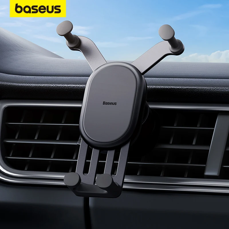 Baseus Car Phone Holder Gravity Auto Restorable in Car Air Vent Silicone Stand For iPhone 14 Xiaomi Samsung Car Mobile Support