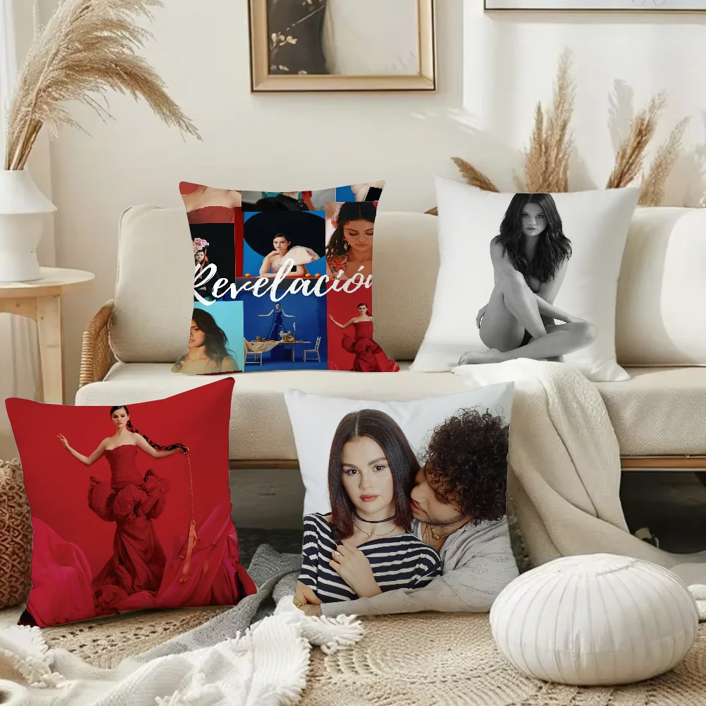 المغني سيلينا غوميز قلت أنا أحبك أول كيس وسادة مربع على الوجهين الطباعة قصيرة أفخم غطاء وسادة أريكة وسادة