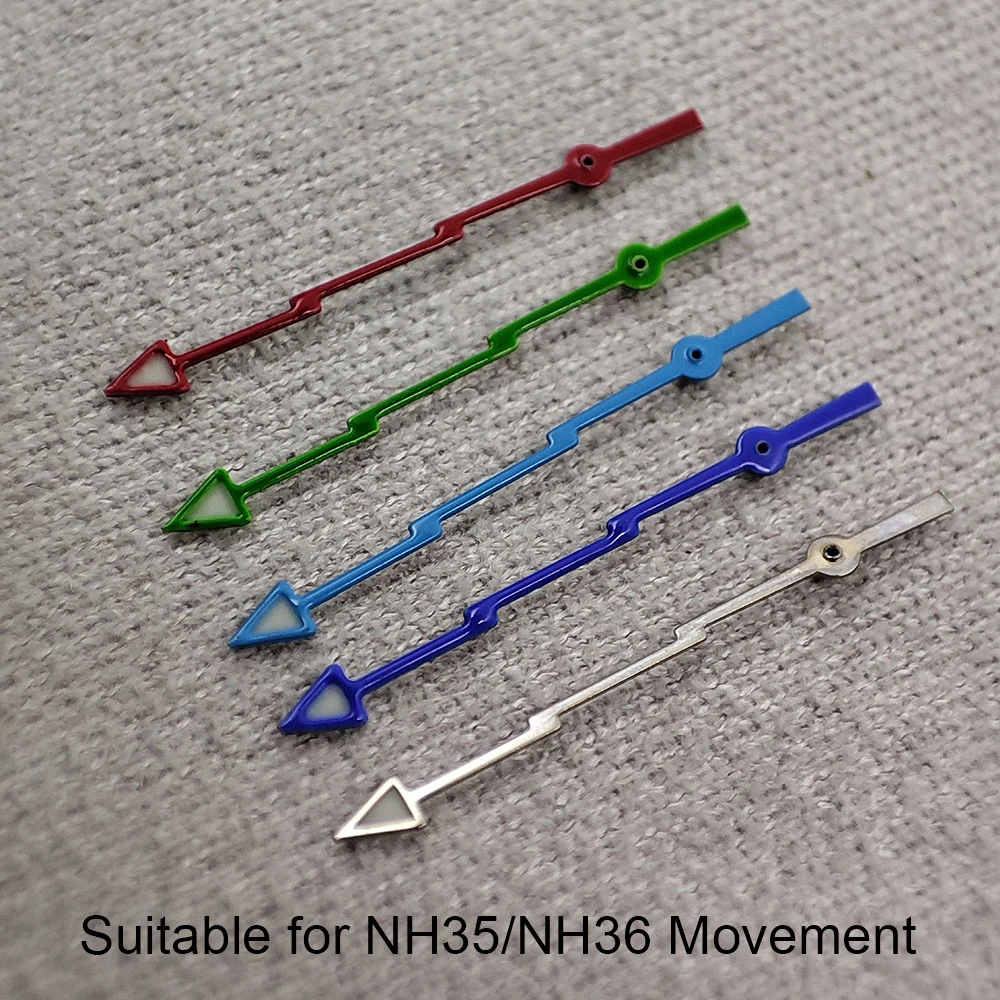 NH35 Hands Green luminous watch hands and seconds hands assembly watch accessories suitable for NH35/NH36 movements