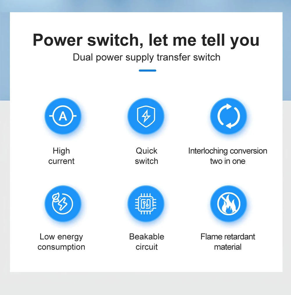 1P 2P 3P 4P 63A TOMZN MTS Dual Power Manueller Übertragungs-Trennschalter Interlock-Leistungsschalter – Detail 2