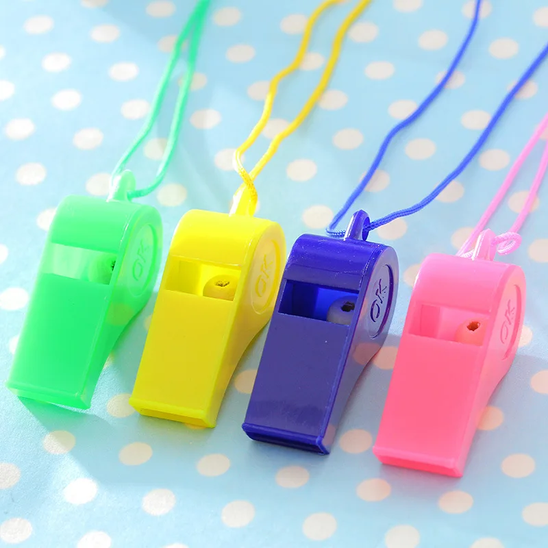 10/20pcs Random Color Portable Plastic Whistle For Cheering, Refereeing, And Emergencies - Ideal For Training And Survival