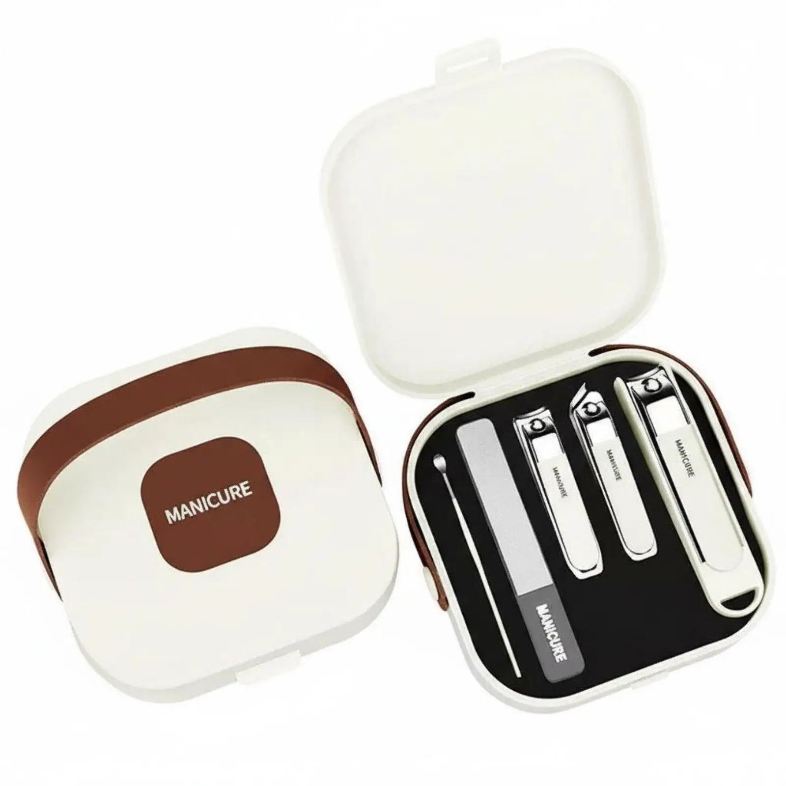Manicure Clipper for Gel Nail Polish Lovers Complete Nail Grooming Set with Precision Tools for Men Women in Portable Case