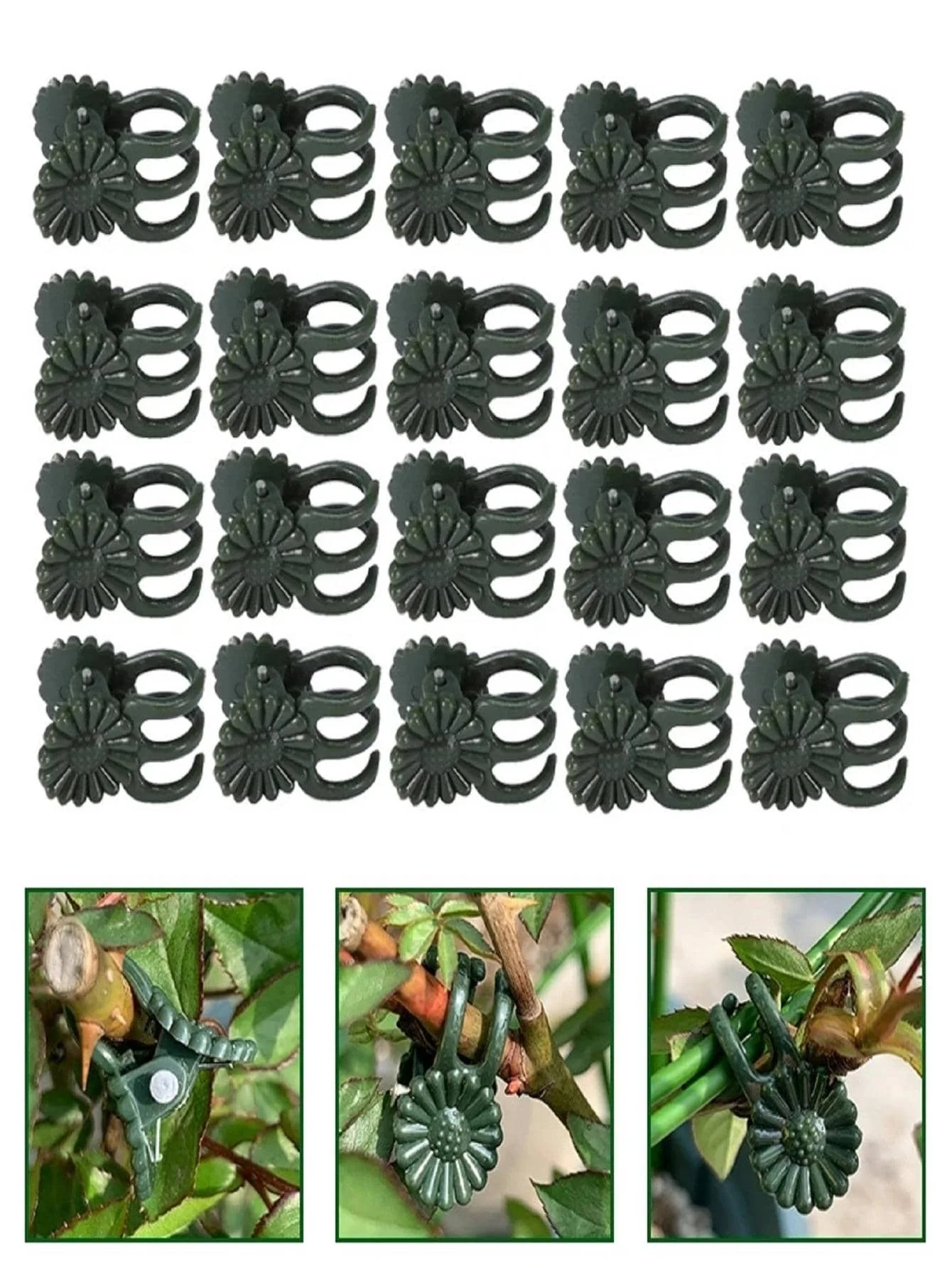 20Pcs Butterfly Orchid Plant Clips Flower Stem Support Clamps Multifunctional Garden Vine Fixing for Growth