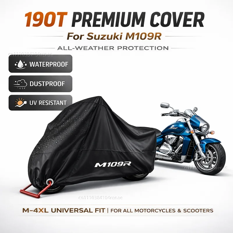 

For Suzuki Boulevard M109R 109R M109 190T Motorcycle Cover Waterproof Dustproof UV Protection All Season