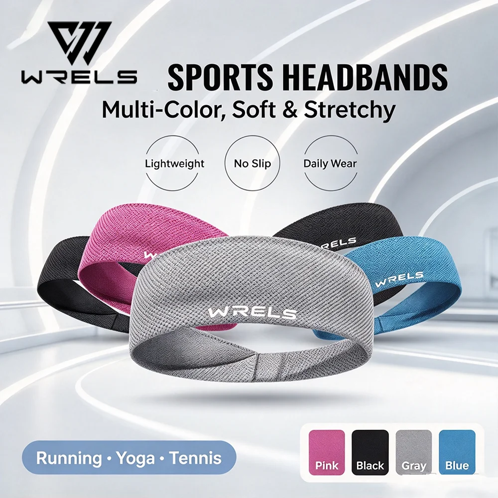 Summer Sport Headband Breathable Fitness Sweatband Non Slip Elastic Tennis Headband Sweat Wicking Lightweight Running Hairband