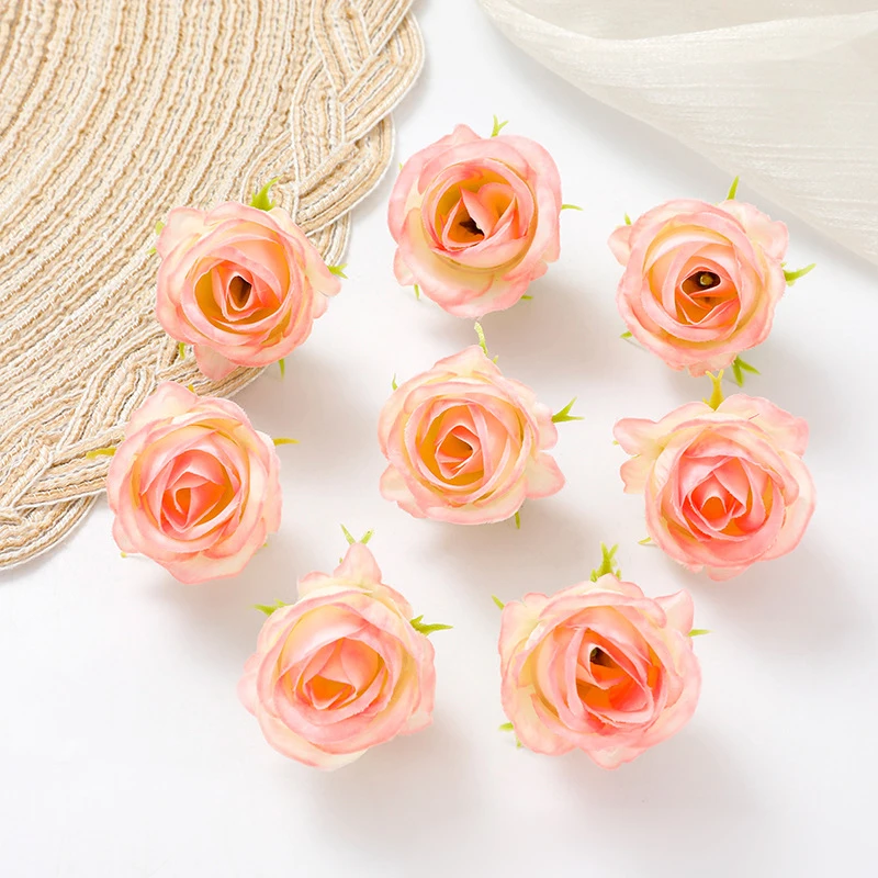 10/20/50 Stück künstliche Rosenblüten, 4 cm, Seidenblumen für Hochzeitsdekoration, Heimdekoration, Girlande, Bastelzubehör, Geschenkzubehör – Detail 11