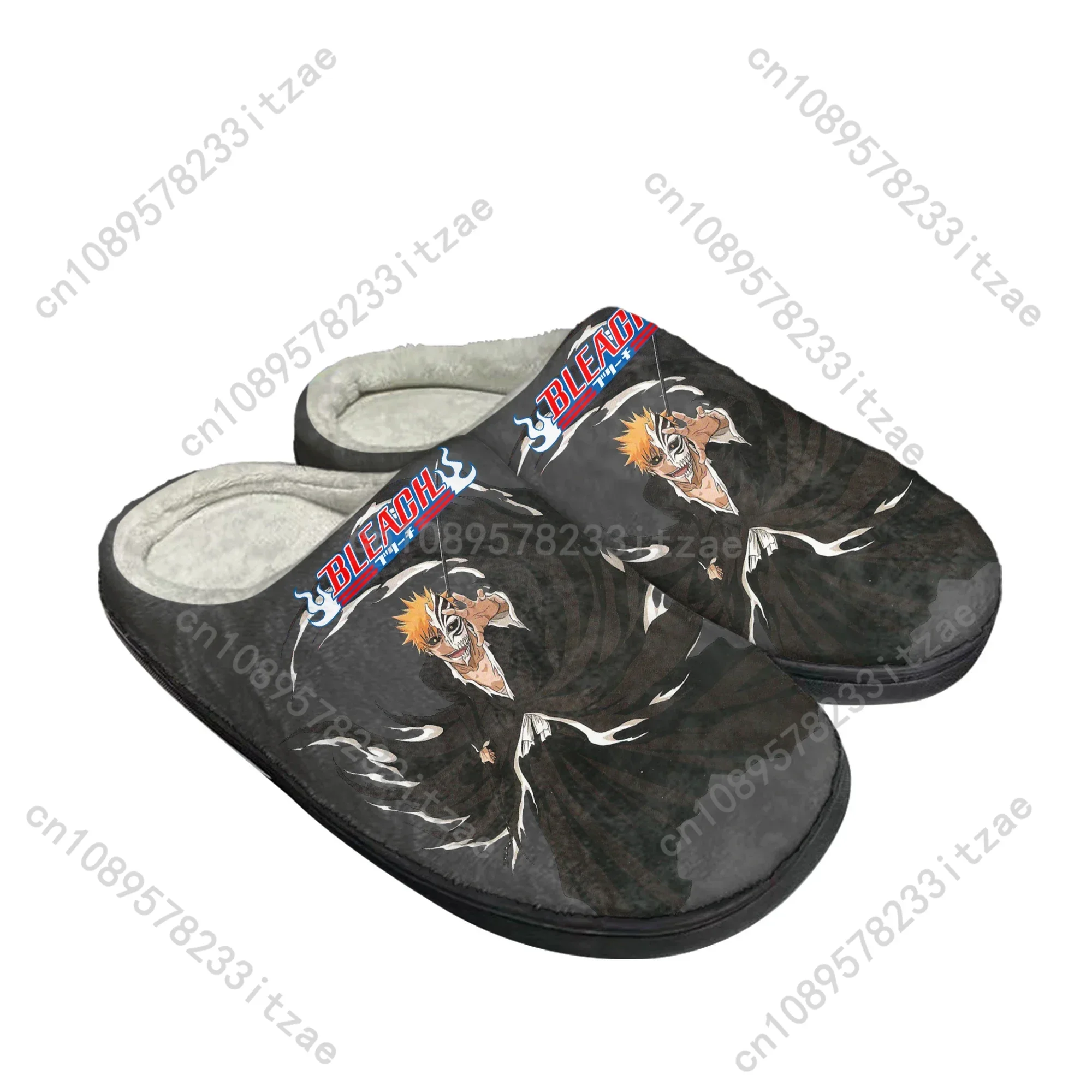 Hot Bleach Kurosaki Ichigo Home Cotton Custom Slippers Mens Womens Teenager Plush Bedroom Casual Keep Warm Shoes Thermal Slipper