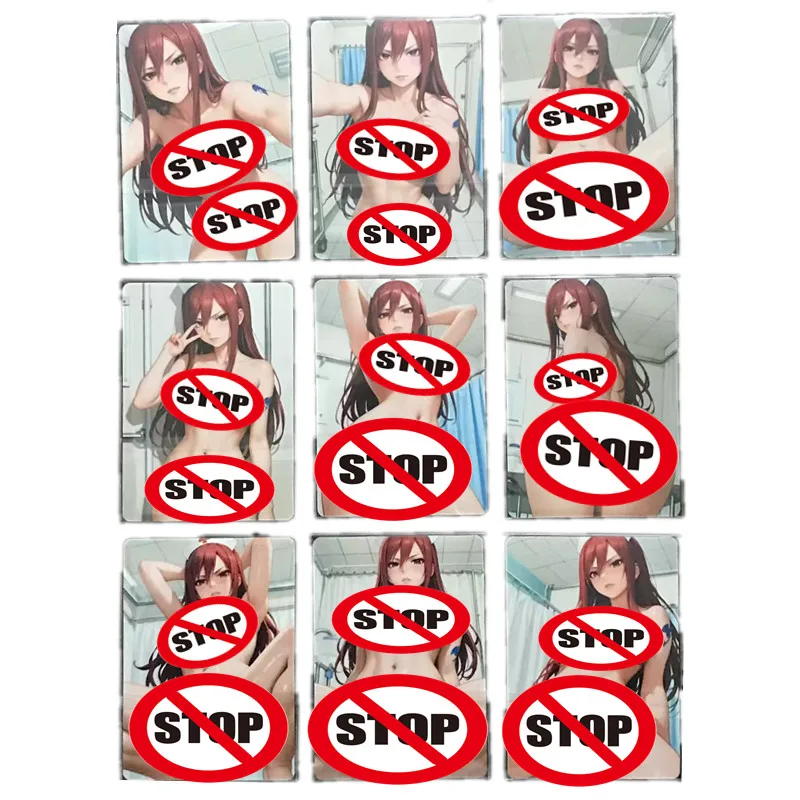

9 шт./компл. аниме карты сексуальный Fairy Tail ACG Erza Scarlet взрослые телесные фотографии боевые игры игрушки подарочные коллекционные карты