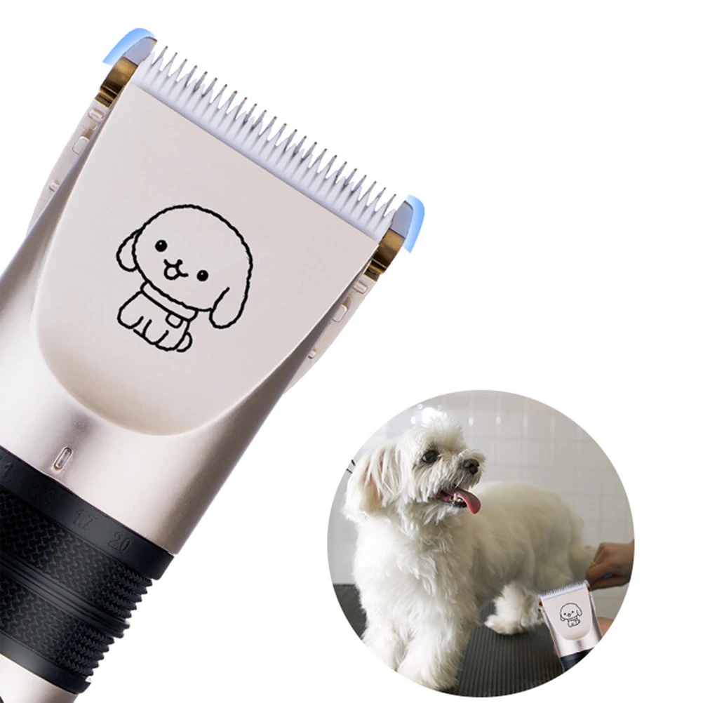 

Pet Grooming Kit Ceramic Blade Round Edge Design Safe Quiet Operation For Dogs Cats Smooth Hair Trimming Tool Set