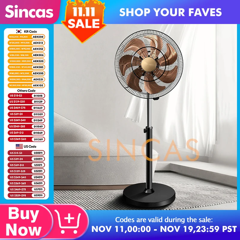 18-inch Oscillation Commercial Floor Fan High-Velocity Industrial Airflow Aluminum Blades Wide Heavy-Duty Warehouses Offices