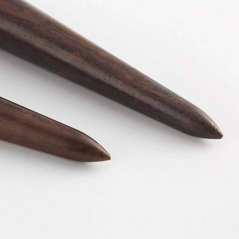 1Pc Wooden Leather Edge Burnisher DIY Handmade Leathercarft Sandalwood Leather Polishing Tool Wood Polish Stick Home Accessory image 5