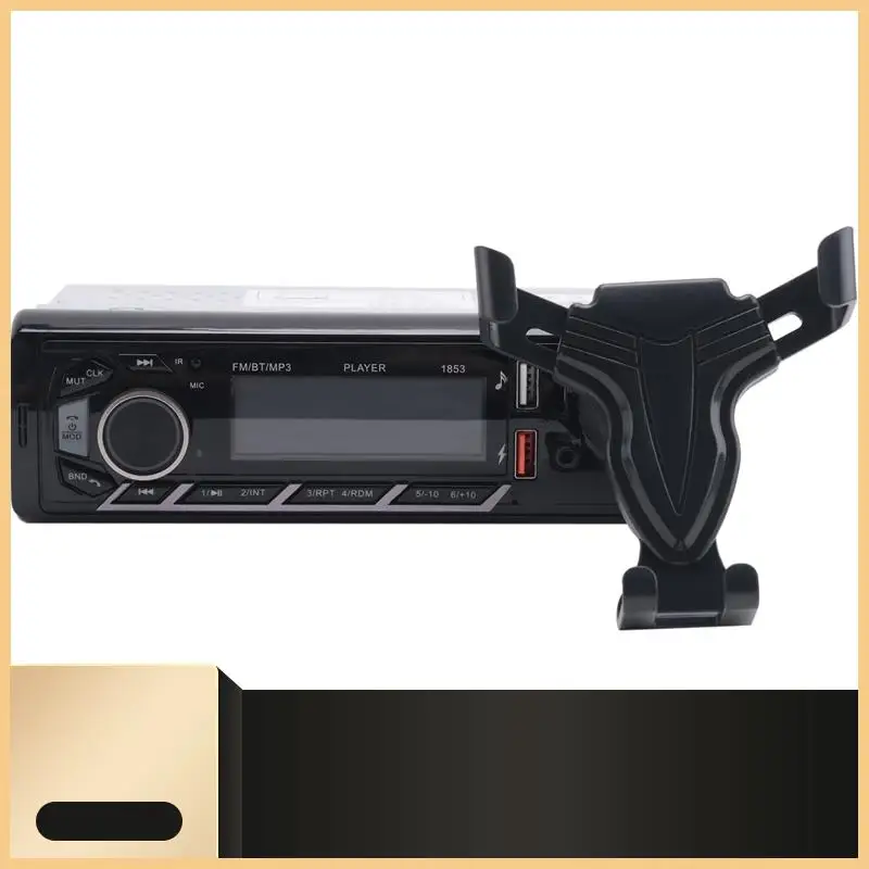 

Car Radio Bluetooth Single Din Car Stereo, 1 Din Car Audio With Phone Holder, Support FM/MP3/AUX/USB/TF Card