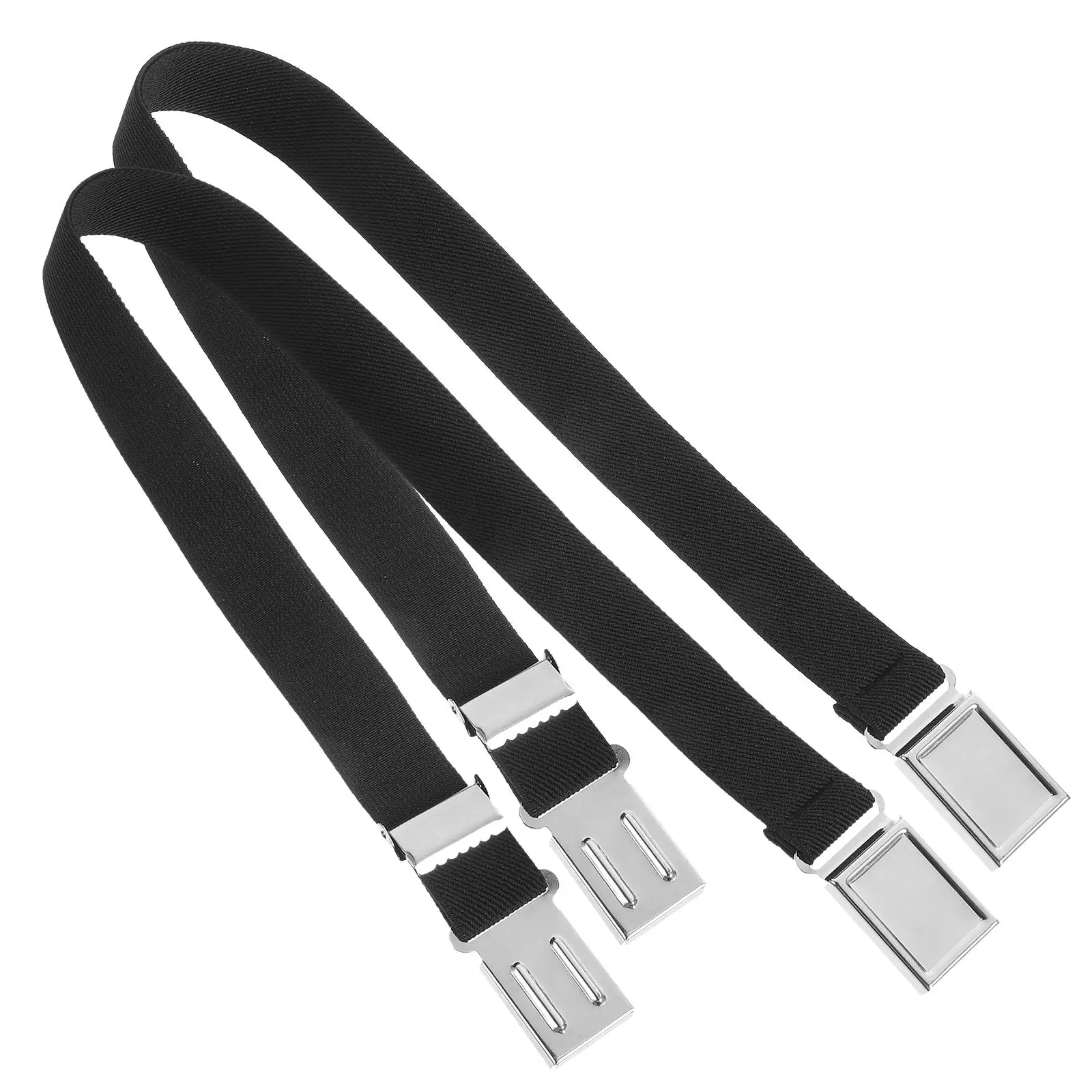 

2Pcs Magnetic Buckle Elastic Belts for Kids Boys Girls Black Nylon Stretch Waistb s Adjustable Children Decorative Belts