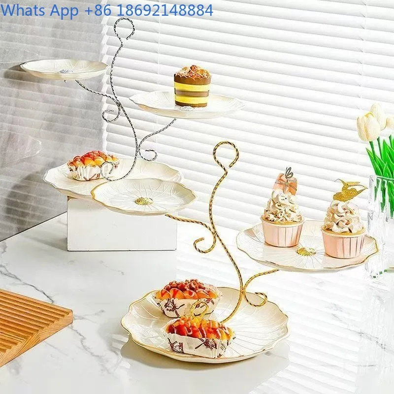 Light Luxury Dessert Fruit Plate Multi-layer Three-layer Living Room Party High-end Fruit Plate European and American Style