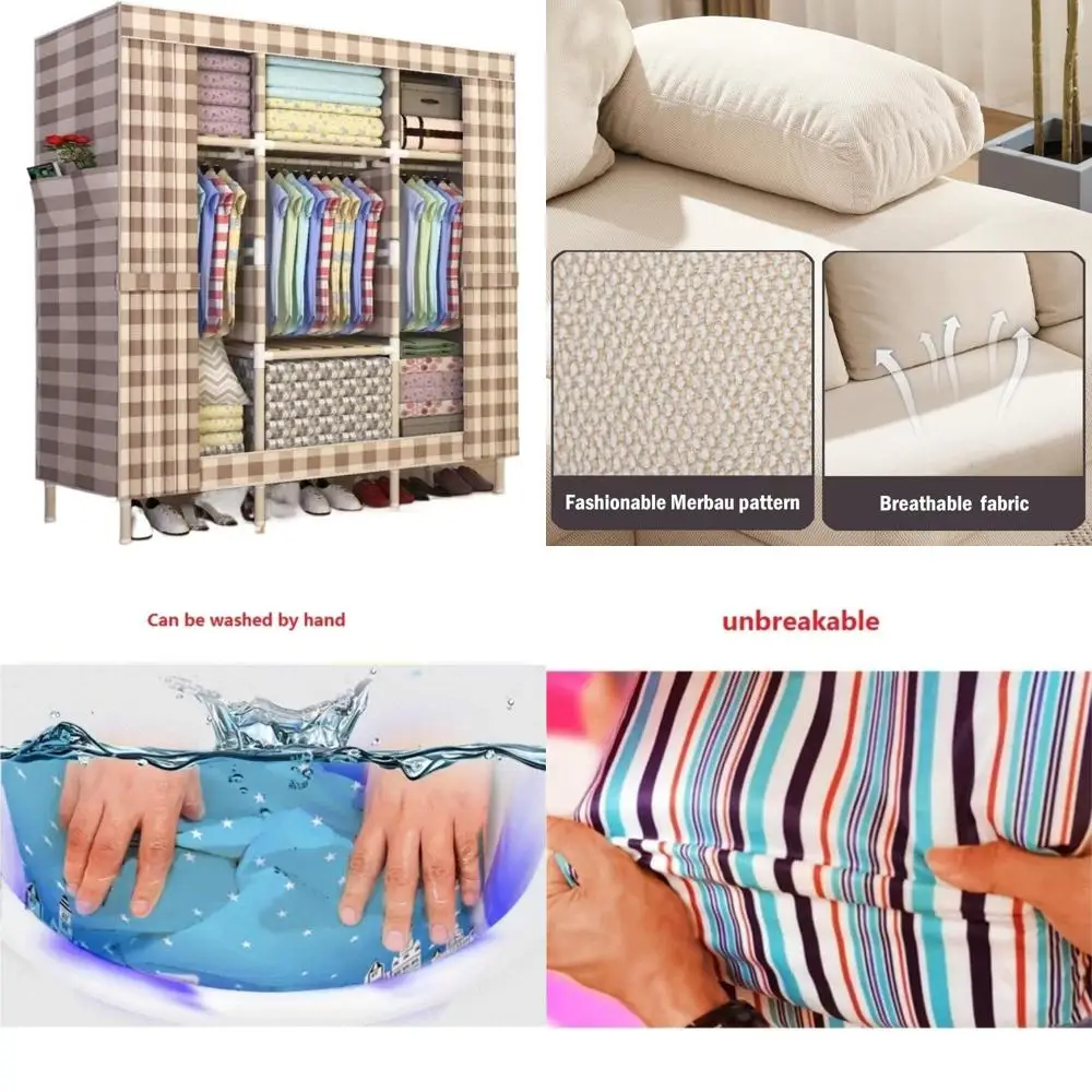 

4-Seat U-Shaped Sectional Sofa with Double Chaise - Linen Upholstered Modular Living Room Furniture for Apartments