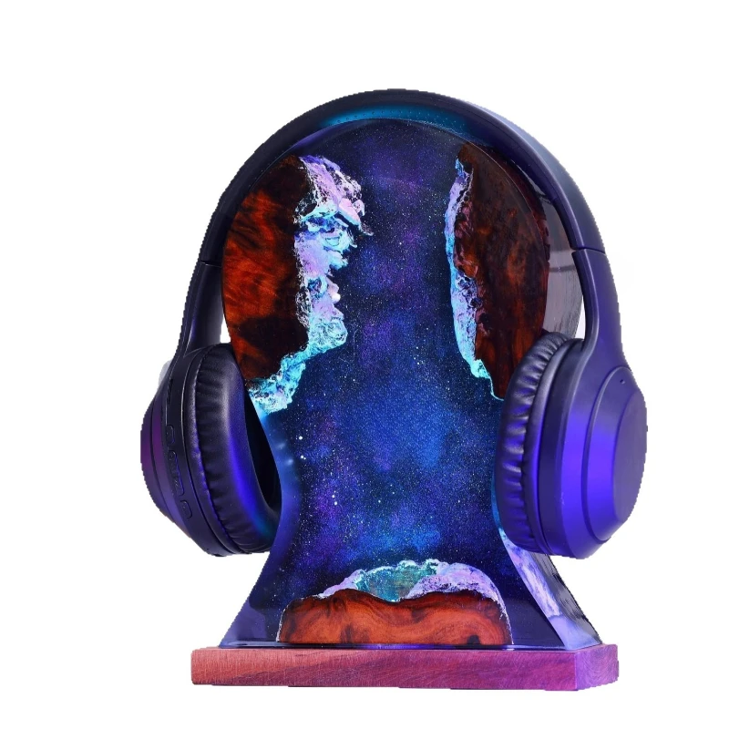 

earphone holder, resin wood lamp, home decoration gift.