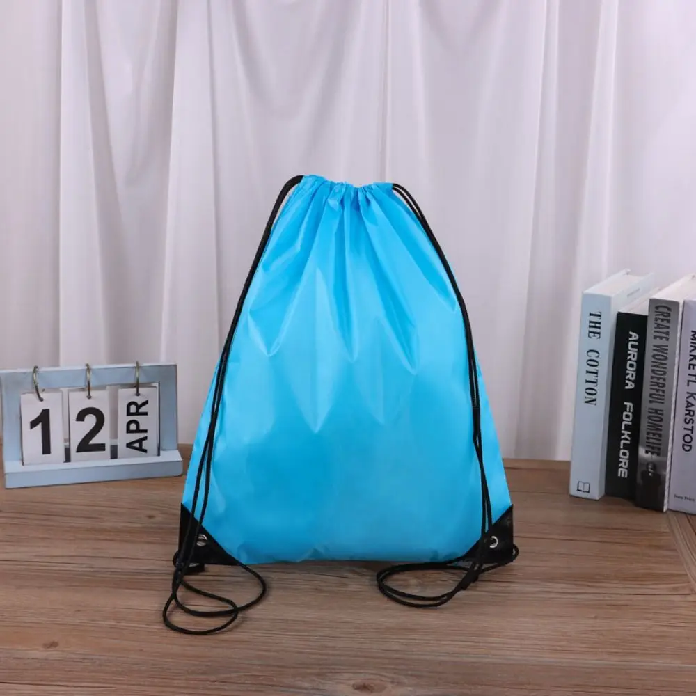 

Нейлоновый рюкзак на шнурке, однотонная складная сумка для хранения, сумка для покупок, сумка через плечо, сумка для хранения баскетбола, спортивный рюкзак для спортзала