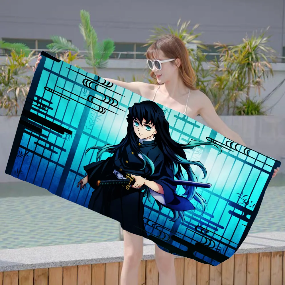 أنيمي Muichiro T-tokito كبير ستوكات مناشف الشاطئ منشفة سريعة الجافة الرمال مناشف الشاطئ بركة منشفة للسفر حمام سباحة اليوغا #6