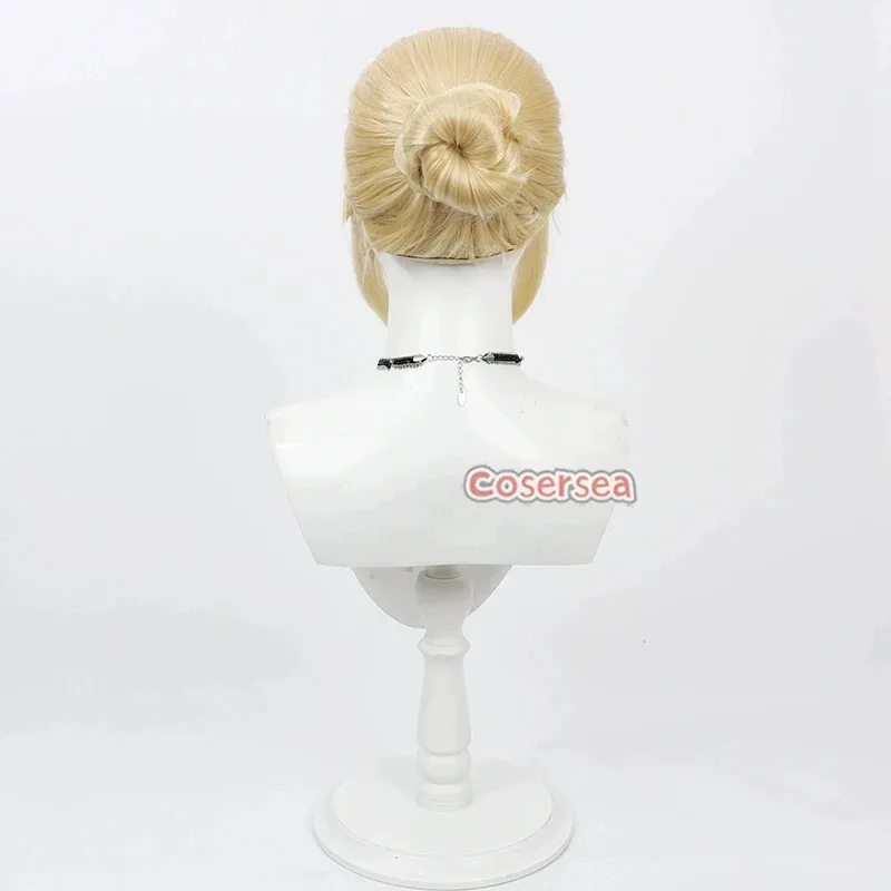 Cosersea galatea cosplay perucas identidade v caçador galatea halloween role play feminino longo loira peruca de cabelo sintético resistente ao calor