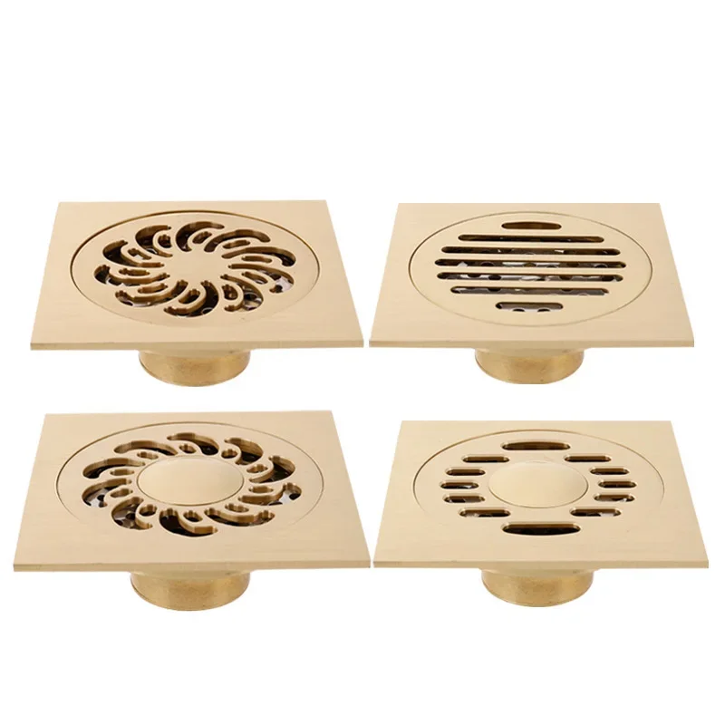 

10x10cm brass square deodorizing floor drain filter cover floor drain shower floor drain hardware bathroom accessories