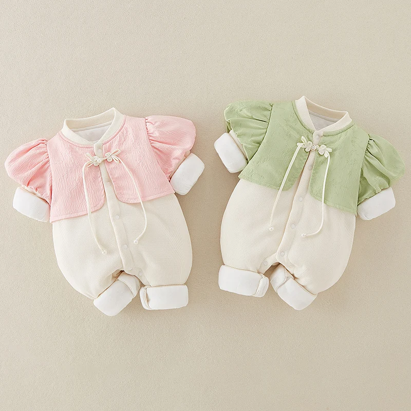 

Princ Sle Thin Cotton Baby Rer Suit for Autumn Winter Newborn Girls Outfit Cling Suit Baby Clothes