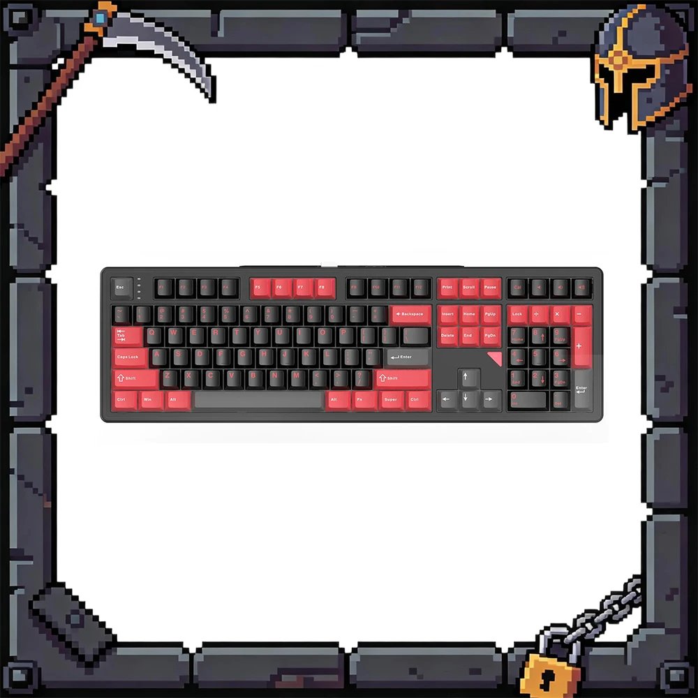 HELLO GANSS 3108T Mechanical Keyboard Quiet Office Gaming Keyboard Full Size Layout for Desktop Computer PC