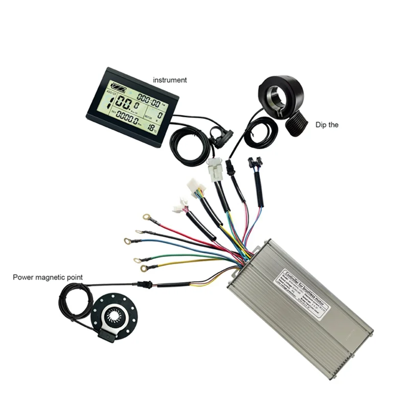 

SA-New Practical Controller Kit Electric Bicycle Electric Scooter Kit LCD3U Display Sine Wave Controller 36/48V