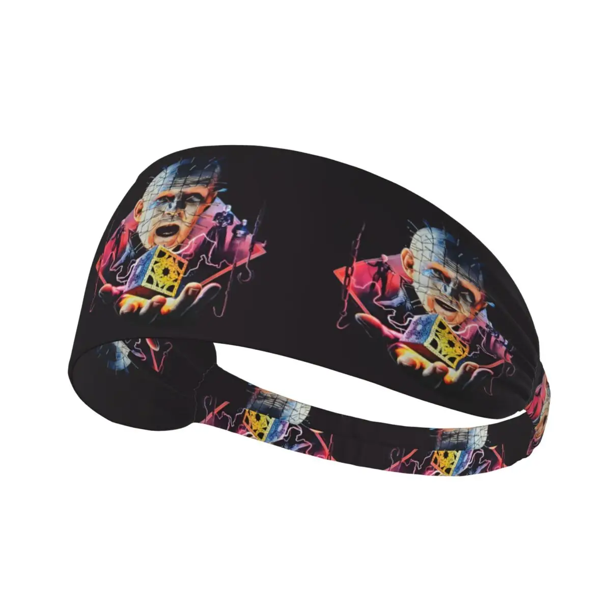 

Custom Halloween Horror Movie Headband Women Men Non Slip Hellraiser Moisture Wicking Workout Sweatband for Yoga