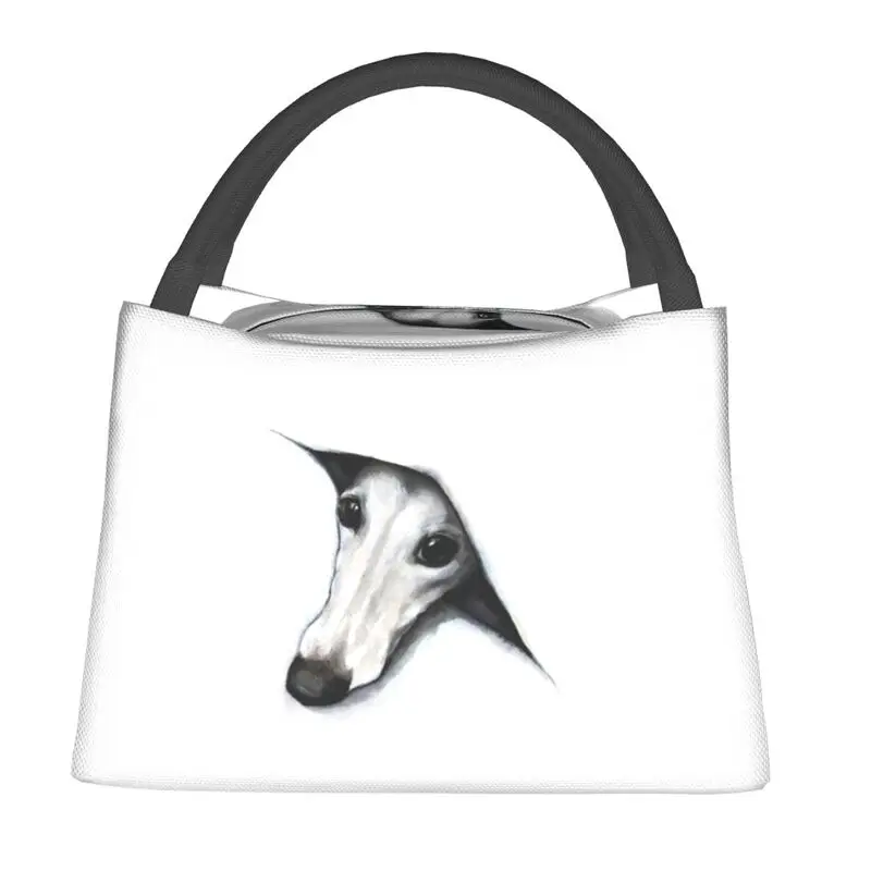 Custom Daffodil Hound Dog Portable Lunch Box Leakproof Whippet Greyhound Cooler Thermal Food Insulated Lunch Bag Container
