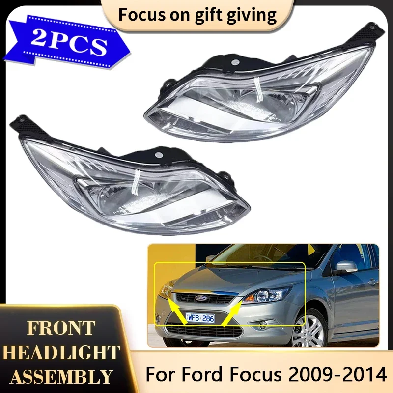 

Для Ford Focus 2009 2010 2011 2012 2013 2014 Передняя фара Лампа для бега водителя Прозрачные линзы Левая правая сборка