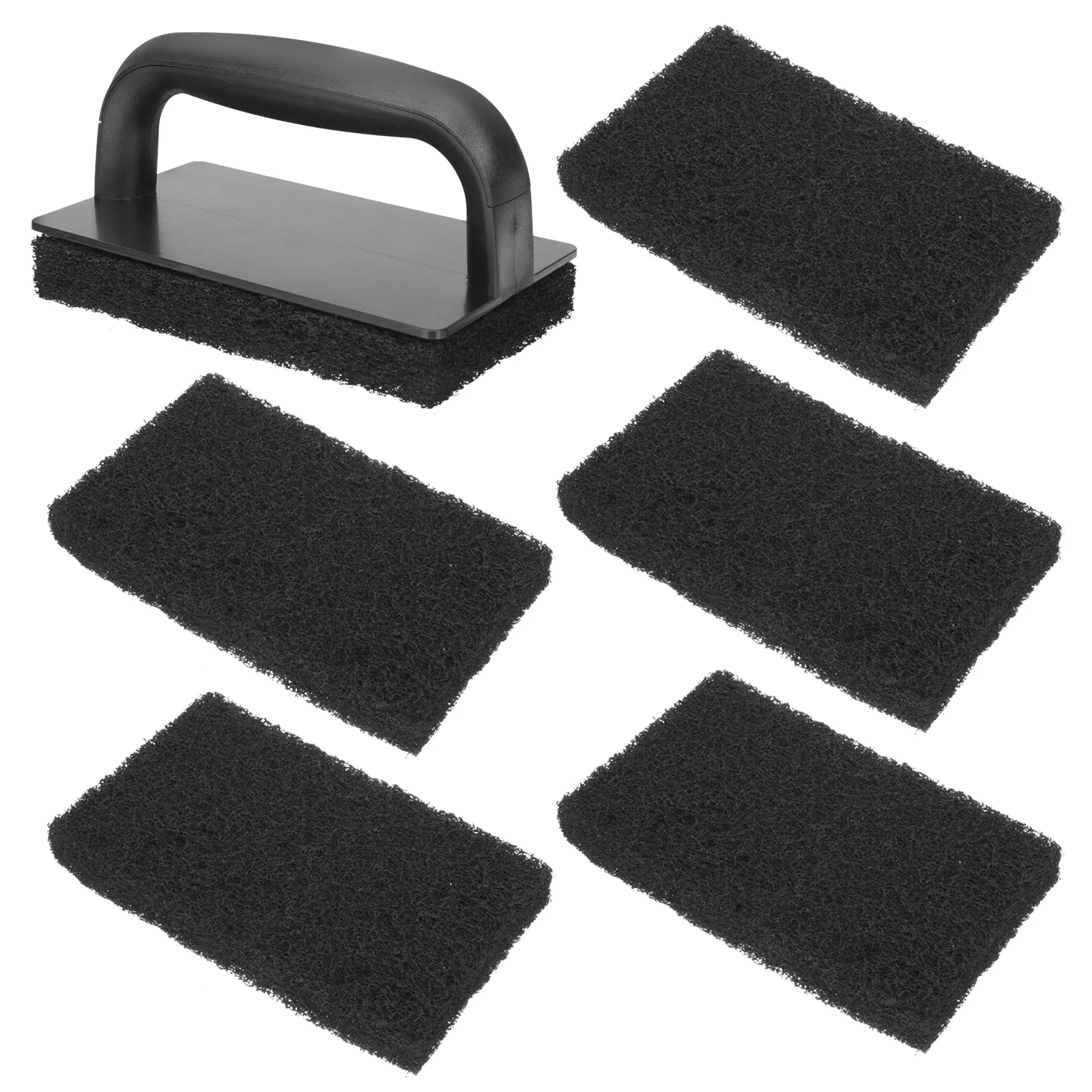 

Grill Cleaning Brush Grilling Rack Sponges Barbecue Scrubbers Scraper Kitchen Roaster Pan Practical Handle BBQ