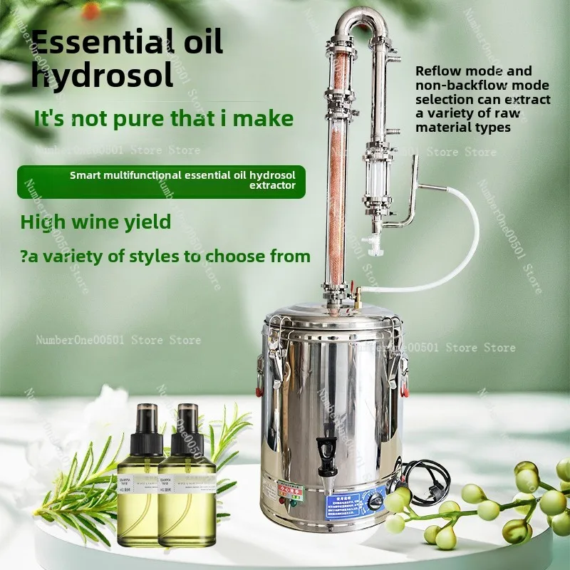 Small Hydrosol Distiller Hydrosol Machine Essential Oil Hydrosol Extractor Distillation Equipment Automatic