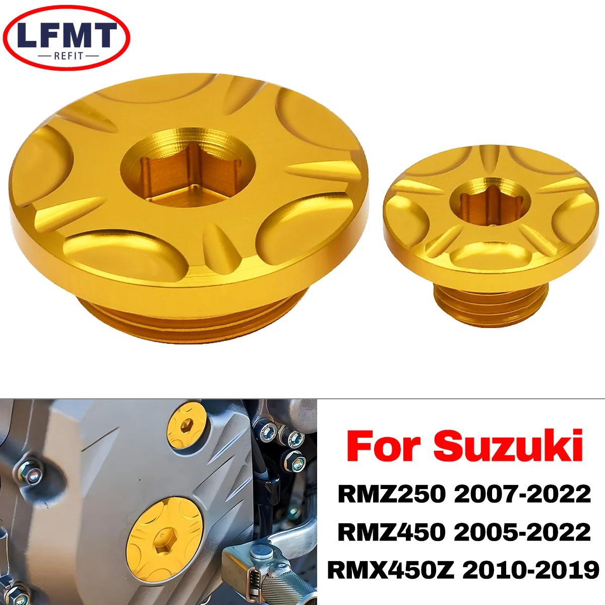 

For Suzuki RMZ250 RMZ450 RMX450Z RMZ 250 450 RMX 450Z Motorcycle CNC Engine Ignition Cover Plug Motocross Dirt Bike 2005-2022