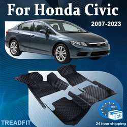 Custom Car Floor Mats For Honda Civic 2007 2008 2009 2010 2011 2012 2013 2014 2015 2016 2017 2018 2019 2020-2023 Car Accessories