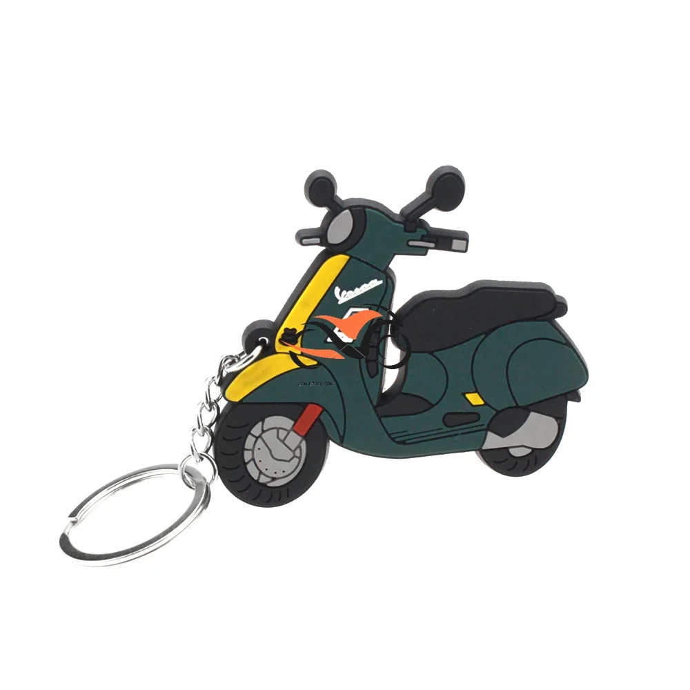 For Vespa GTS Super GTS 250 300 LX125 150 Sprint150 Motorcycle 3D Model Shape SOFT RUBBER KEYCHAIN KEYRING KEY CHAIN KEY RING