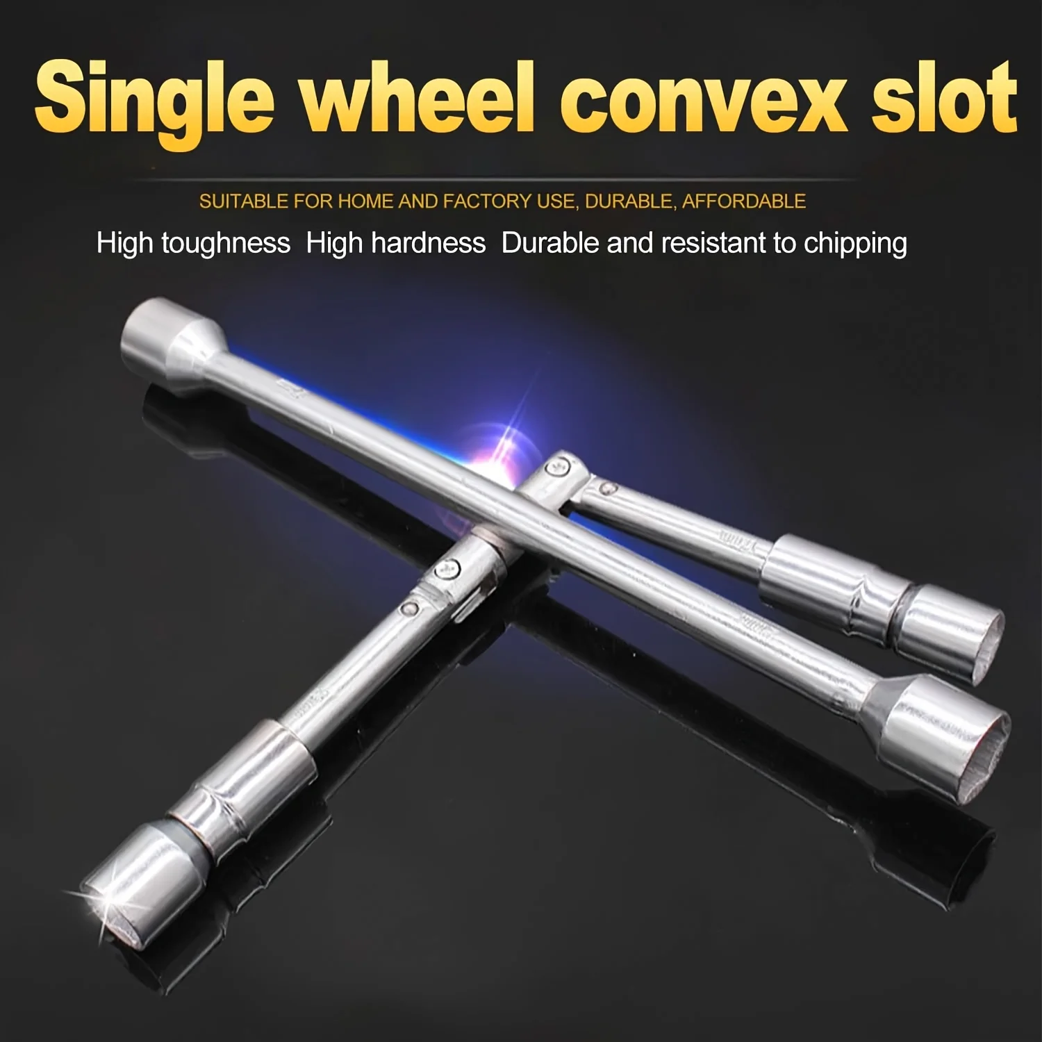 

Универсальный гаечный ключ Колесный ключ (17 мм, 19 мм, 21 мм и 23 мм) Колесный ключ для автомобильной гайки Ключ для экономии труда Съемный ключ для шин