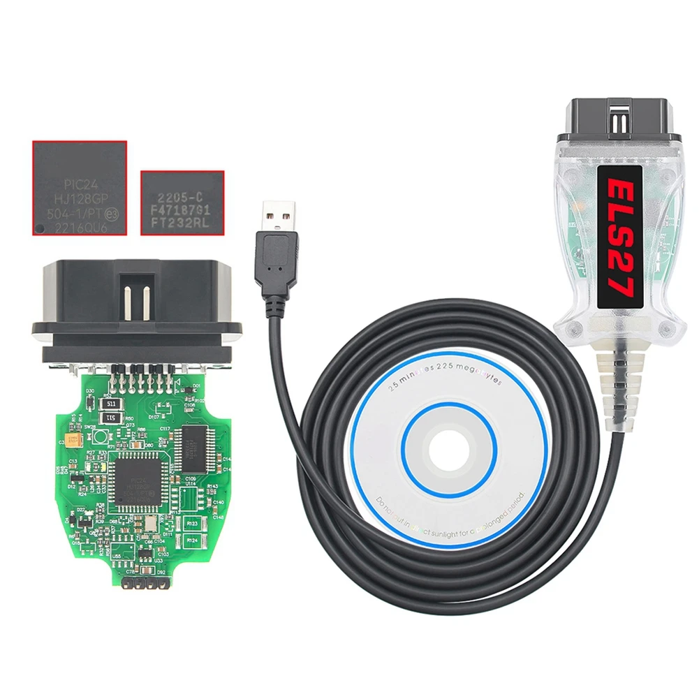 DT38 ELS27 V2.3.8 for PIC24HJ128GP OBD2 Diagnostic Auto Tools Car OBD2 Automotive Scanner J2534 for